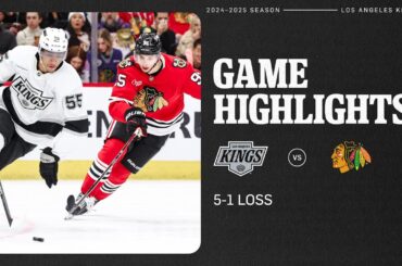LA Kings Drop Fourth Straight Game in Loss to Chicago Blackhawks | Game Highlights
