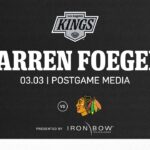 Forward Warren Foegele | 03.03.25 LA Kings fall to Chicago Blackhawks | Postgame Media