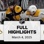 NHL Highlights | Predators vs. Bruins | March 04, 2025
