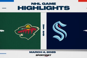 NHL Highlights | Wild vs. Kraken - March 4, 2025