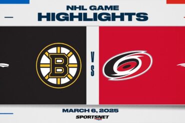 NHL Highlights | Bruins vs. Hurricanes - March 6, 2025