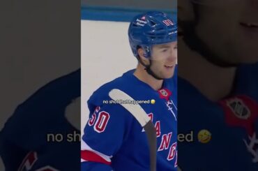 Zac Jones Banks The Puck Of Of Will Cuylle's Head And In