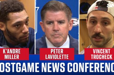 Vincent Trocheck, K'Andre Miller & Peter Laviolette on Rangers' blown 3rd period lead, loss to Caps