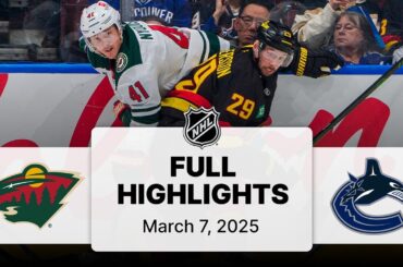 NHL Highlights | Wild vs. Canucks | March 07, 2025