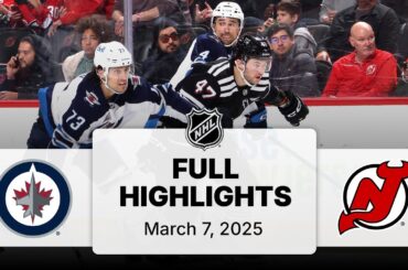 NHL Highlights | Jets vs. Devils | March 07, 2025