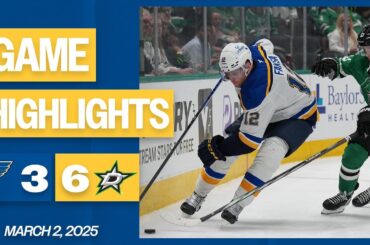 Game Highlights: Blues 3, Stars 6