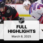 NHL Highlights | Rangers vs. Senators | March 08, 2025