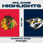 NHL Highlights | Chicago Blackhawks vs. Nashville Predators - March 8, 2025