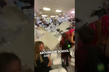 These students threw papers all over their high school 😱