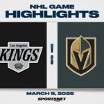 NHL Highlights | Kings vs. Golden Knights - March 9, 2025