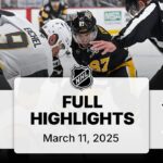 NHL Highlights | Golden Knights vs. Penguins | March 11, 2025