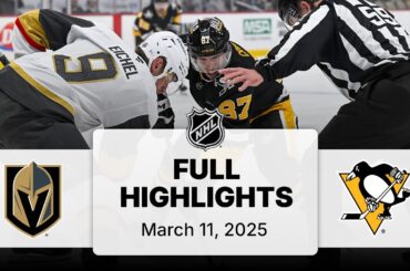 NHL Highlights | Golden Knights vs. Penguins | March 11, 2025