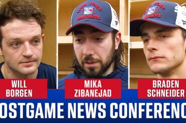 Will Borgen, Mika Zibanejad and Braden Schneider comment on Rangers tough 2-1 loss at Winnipeg | SNY