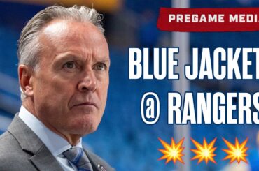 BATTLING FOR 2️⃣ BIG POINTS IN THE BIG APPLE! 🍎 Blue Jackets @ Rangers | Pregame Media