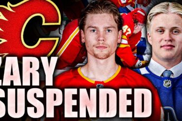 FLAMES FORWARD CONNOR ZARY SUSPENDED FOR DIRTY ELBOW ON VANCOUVER CANUCKS ELIAS PETTERSSON