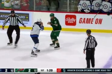 Marcus Foligno Throws Superman Punch in Fight