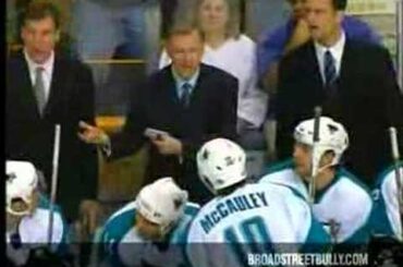 Joe Thornton hitting Hal Gill