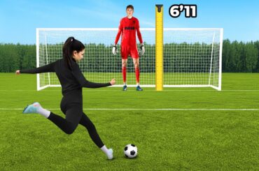 I Challenged World's Tallest Goalkeeper