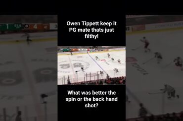 Owen Tippett nets 2nd of the game with this filthy spinning back hand shot! #nhlhighlights #flyers