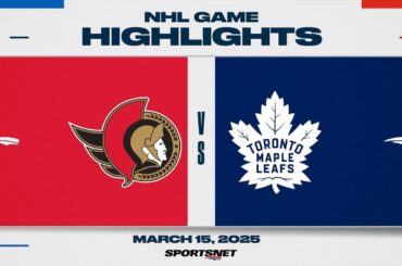 NHL Highlights | Senators vs. Maple Leafs - March 15, 2025