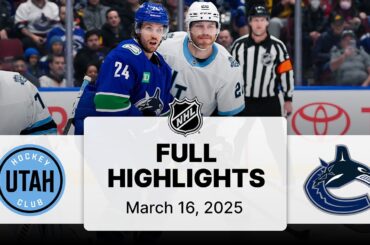 NHL Highlights | Utah Hockey Club vs. Canucks | March 16, 2025