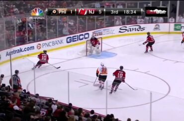 Adam Henrique sweet backhand PPG 5-1 Mar 13 2013 Philadelphia Flyers vs NJ Devils NHL Hockey goal