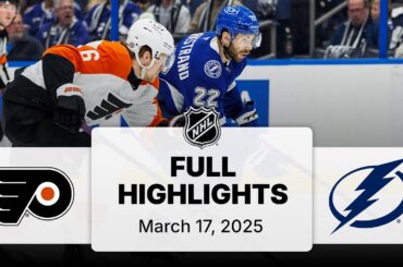 NHL Highlights | Flyers vs. Lightning | March 17, 2025