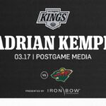 Forward Adrian Kempe | 03.17.25 LA Kings fall to Minnesota Wild | Postgame Media
