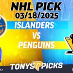 New York Islanders vs Pittsburgh Penguins 3/18/25 NHL Pick Prediction