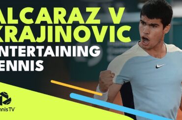 Carlos Alcaraz vs Filip Krajinovic Entertaining Tennis | Hamburg 2022