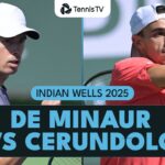 Alex De Minaur Takes On Francisco Cerundolo | Indian Wells 2025 Highlights