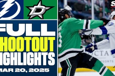 Tampa Bay Lightning at Dallas Stars | FULL Shootout Highlights - March 20, 2025