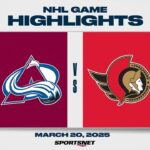 NHL Highlights | Avalanche vs. Senators - March 20, 2025