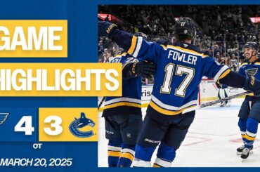 Game Highlights: Blues 4, Canucks 3 (OT)