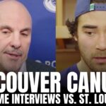 Rick Tocchet & Kiefer Sherwood Recap Vancouver Canucks vs. St. Louis Blues, "Playoff Game" vs. Blues