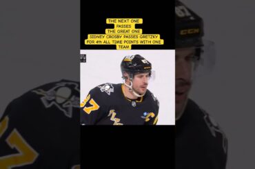 SIDNEY CROSBY PASSES WAYNE GRETZKY 4TH ALL TIME POINTS WITH ONE TEAM