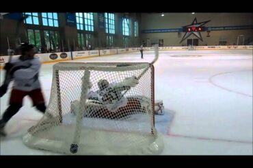Goaltender Elvis Merzlikins Robs Sonny Milano in Blue Jackets Development Camp Shootout