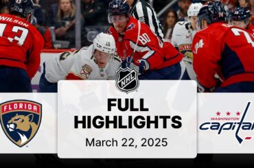 NHL Highlights | Panthers vs. Capitals | March 22, 2025