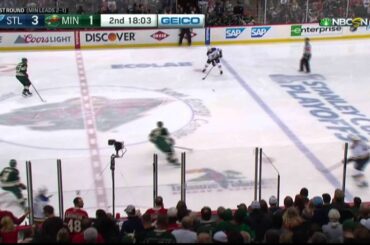 Jared Spurgeon snapshot PPG 3-1 St. Louis Blues vs Minnesota Wild April 22 2015 NHL