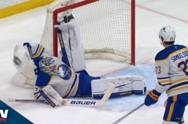 Sabres' James Reimer Tumbles and Flashes The Leather For Remarkable Glove Stop
