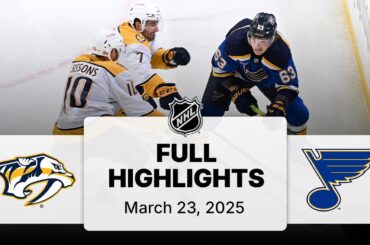 NHL Highlights | Predators vs. Blues | March 23, 2025