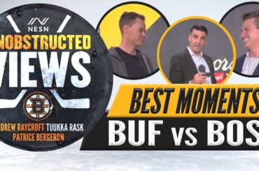 Patrice Bergeron, Tuukka Rask and Andrew Raycroft React to WILD Bruins v Sabres Game