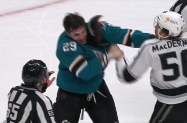 NHL Fight - Kings @ Sharks - MacDermid vs Gabriel - 22 03 2021
