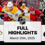 NHL Highlights | Predators vs. Hurricanes | March 25, 2025