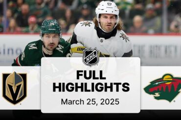 NHL Highlights | Golden Knights vs. Wild | March 25, 2025