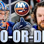 IT'S DO-OR-DIE FOR THE VANCOUVER CANUCKS… ONE LAST HOPE VS THE NEW YORK ISLANDERS