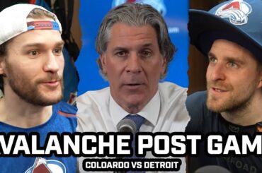 Jared Bednar & Avs Room Happy After Dominating 5-2 WIN vs Red Wings