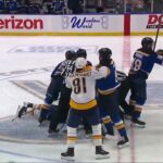 Blues' Bolduc Fined for Cross-Checking Preds' Blankenburg