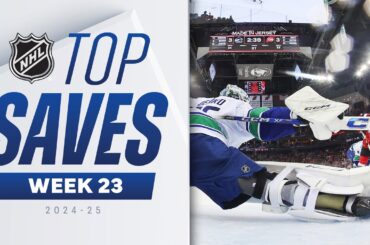 Top NHL Saves of Week 23 | Demko, Hellebuyck, Montembeault | 2024-25 Highlights