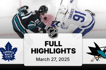 NHL Highlights | Maple Leafs vs. Sharks | March 27, 2025